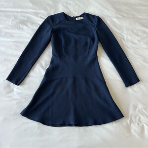 Sandro Textured Midnight Blue Dress